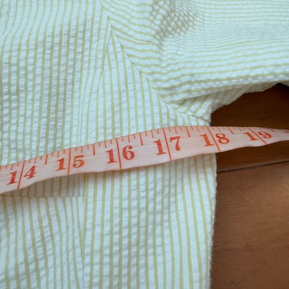 Women Issac Mizrahi Fitted Striped Blazer in Butter Yellow Size Medium - Picture 4 of 7